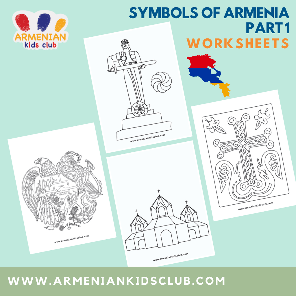 Symbols of Armenia Part 1 Printable Worksheets - Printable PDF - Armenian Kids Club