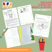 William Saroyan Printable Worksheets - Printable PDF - Armenian Kids Club